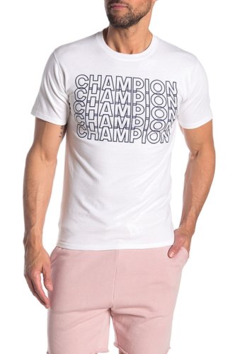 Imbracaminte barbati champion classic logo graphic print t-shirt white