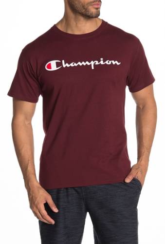 Imbracaminte barbati champion classic logo print short sleeve t-shirt maroon