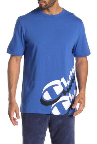 Imbracaminte barbati champion heritage panel script t-shirt steel blue