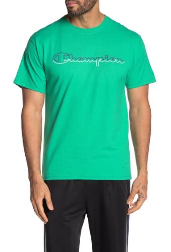 Imbracaminte barbati champion logo graphic crew neck t-shirt green myth