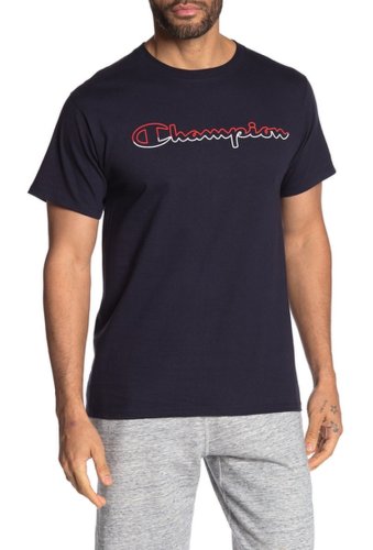 Imbracaminte barbati champion logo graphic crew neck t-shirt navy