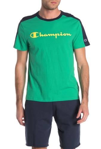 Imbracaminte barbati champion sportstyle colorblock t-shirt green myth