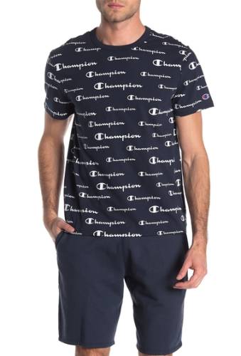 Imbracaminte barbati champion sportstyle logo print t-shirt solid navy