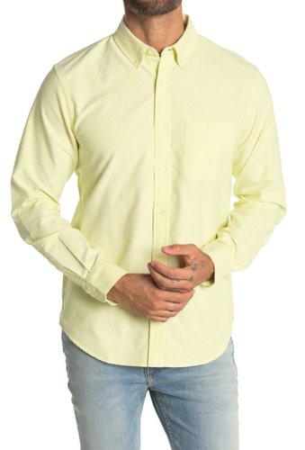 Imbracaminte barbati club monaco long sleeve oxford dress shirt chartreuse