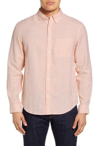 Imbracaminte barbati club monaco slim fit jasp linen button-down shirt pink