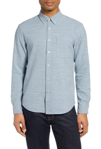Imbracaminte barbati club monaco slim fit mlange flannel button-down shirt medium blue