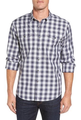 Imbracaminte barbati coastaoro acacia plaid regular fit flannel shirt denim