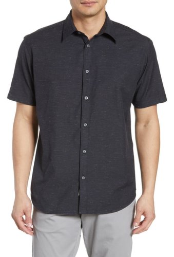 Imbracaminte barbati coastaoro ensenada short sleeve regular fit shirt black