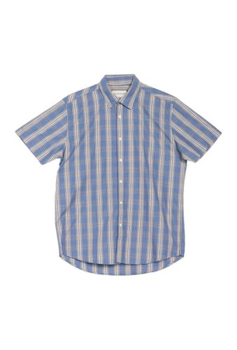 Imbracaminte barbati coastaoro rocas regular fit plaid short sleeve shirt blue