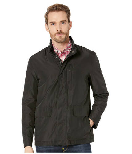 Imbracaminte barbati cole haan packable rain jacket with stand collar black