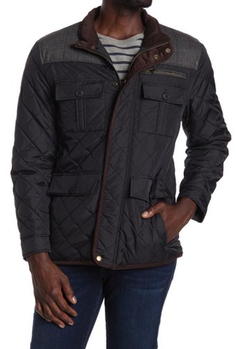 Imbracaminte barbati cole haan quilted utility pocket jacket black
