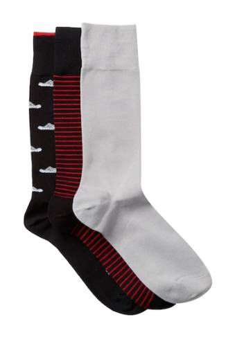 Imbracaminte barbati cole haan stripe shoe crew socks - pack of 3 c10asstc1