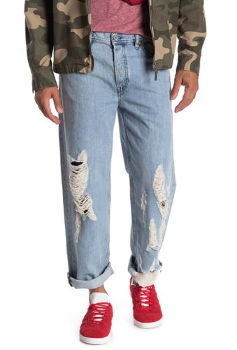 Imbracaminte barbati diesel dagh distressed regular straight leg jeans denim