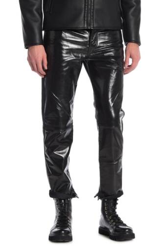 Imbracaminte barbati diesel mharky straight leg leather pants black