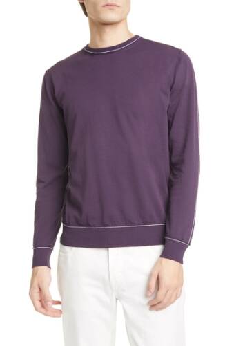 Imbracaminte barbati eleventy crew neck contrast slim sweater 36 violet