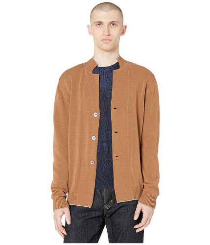 Imbracaminte barbati eleventy honeycomb sweater jacket camel