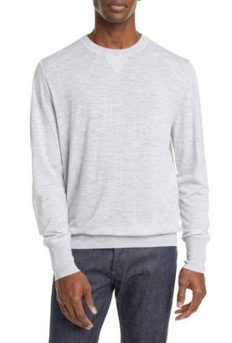 Imbracaminte barbati eleventy merino wool crewneck sweater 13 light grey melange