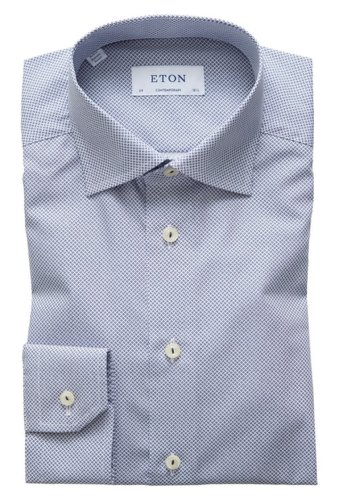 Imbracaminte barbati eton geo print contemporary fit dress shirt blue