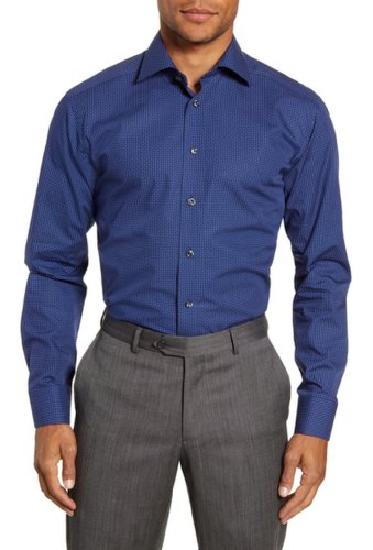 Imbracaminte barbati eton slim fit microdot print dress shirt blue