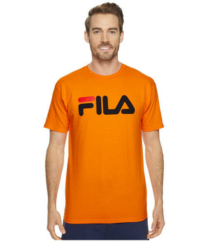 Imbracaminte barbati fila printed t-shirt orange poppeacoatred