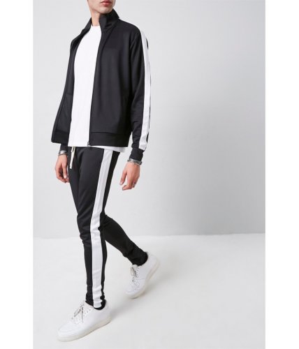 Imbracaminte barbati forever21 ankle-zip side-striped sweatpants blackwhite