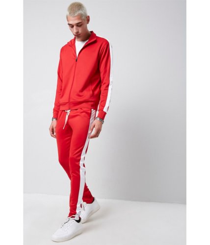 Imbracaminte barbati forever21 ankle-zip side-striped sweatpants redwhite