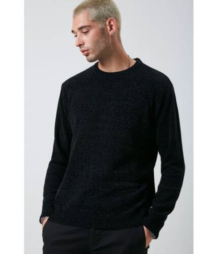Imbracaminte barbati forever21 chenille crew neck sweater black