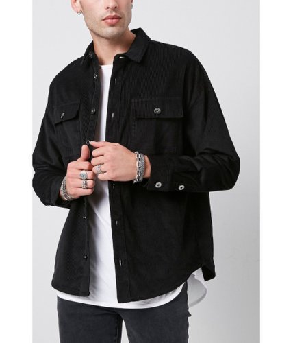 Imbracaminte barbati forever21 corduroy button-down jacket black