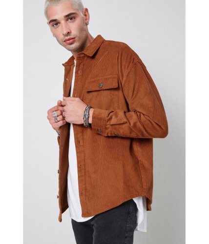 Imbracaminte barbati forever21 corduroy button-down jacket brown