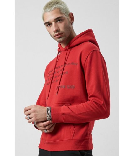 Imbracaminte barbati forever21 fleece bible graphic hoodie redblack