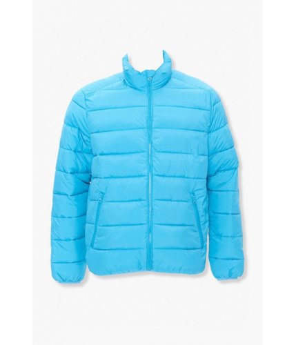 Imbracaminte barbati forever21 funnel neck puffer jacket teal