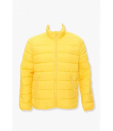 Imbracaminte barbati forever21 funnel neck puffer jacket yellow