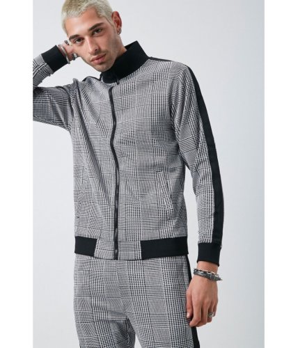 Imbracaminte barbati forever21 glen plaid zip-up jacket blackblack