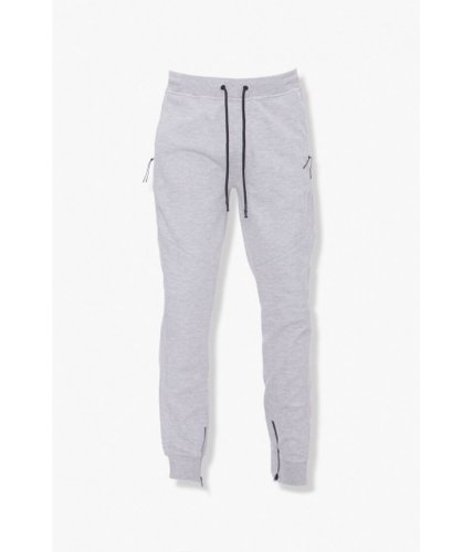 Imbracaminte barbati forever21 heathered ankle-zip joggers heather grey