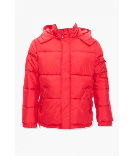Imbracaminte barbati forever21 hooded puffer jacket red