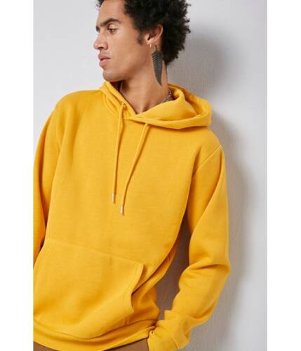 Imbracaminte barbati forever21 kangaroo pocket hoodie mustard