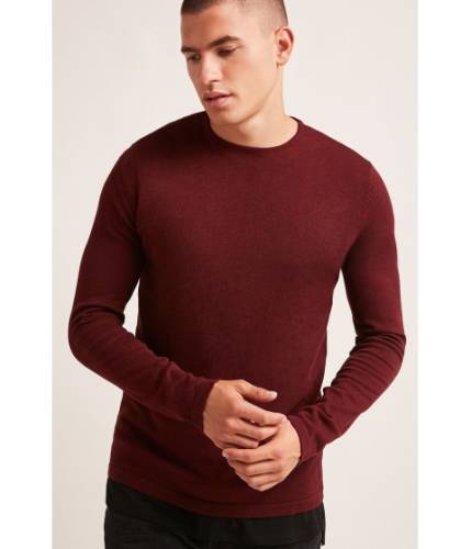 Imbracaminte barbati forever21 marled knit sweater burgundyblack
