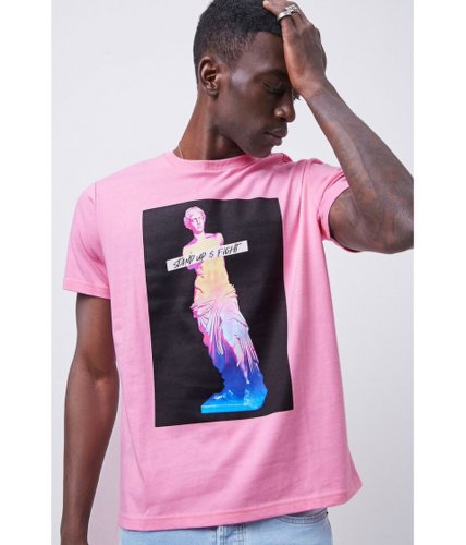 Imbracaminte barbati forever21 stand up fight statue tee pinkmulti