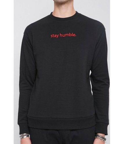 Imbracaminte barbati forever21 stay humble graphic sweater blackred