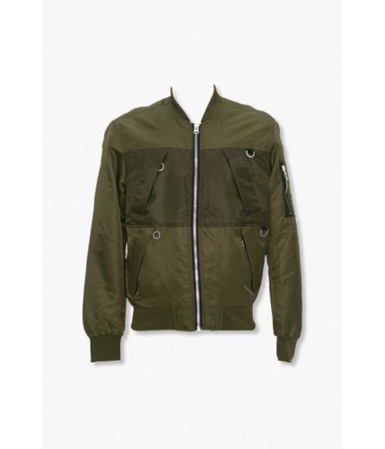 Imbracaminte barbati forever21 zip-up bomber jacket oliveblack