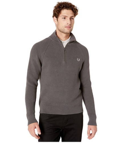 Imbracaminte barbati fred perry 12 zip knitted track jacket gunmetal