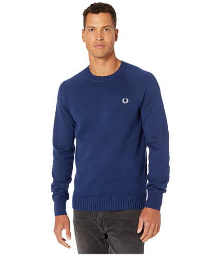 Imbracaminte barbati fred perry contrast texture crew neck jumper french navy