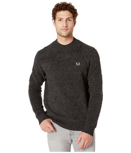 Imbracaminte barbati fred perry textured crew neck jumper anthracite marl