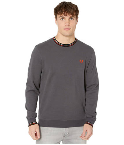 Imbracaminte barbati fred perry tipped neck sweatshirt charcoal