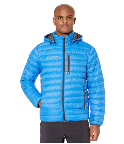 Imbracaminte barbati free country essential puffer jacket with detachable hood victory blue