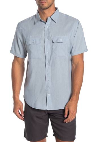 Imbracaminte barbati fundamental coast del rey micro stripe regular fit shirt dusk