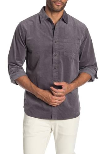 Imbracaminte barbati grayers ludworth corduroy regular fit shirt slate gray