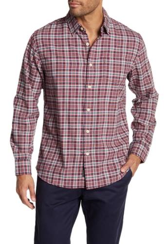 Imbracaminte barbati grayers oldfield peached oxford plaid regular fit shirt red navy gray