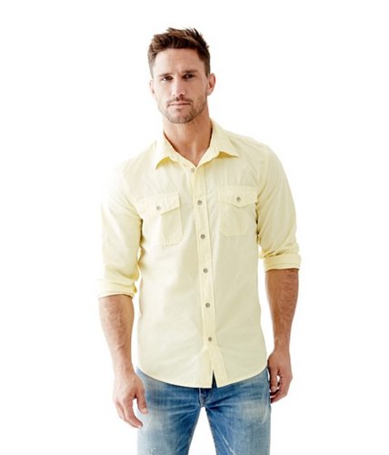 Imbracaminte barbati guess laguna long-sleeve peached regular-fit shirt sun bleach