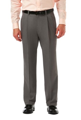 Imbracaminte barbati haggar classic fit pleated front pants - 29-34 inseam htr grey
